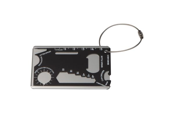 Survival bagagelabel van aluminium