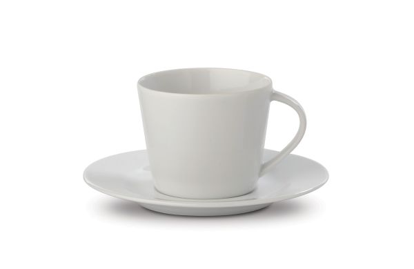 Tasse mit Untertasse Milano 160ml, weiss