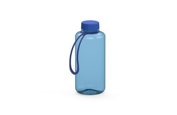 Trinkflasche "Refresh", 1,0 l, inkl. Strap, blau/blau