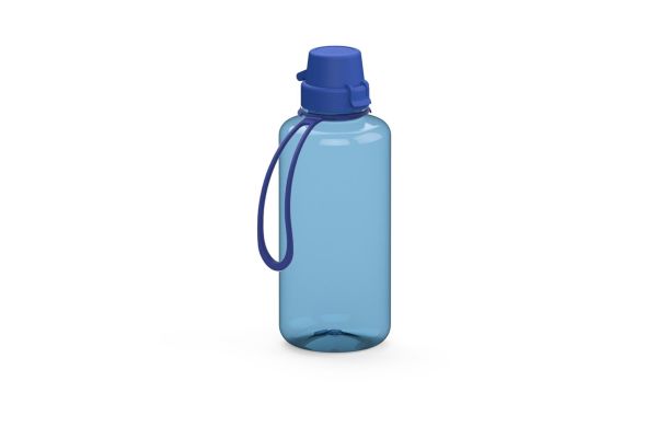 Trinkflasche "School", 1,0 l, inkl. Strap, blau/blau