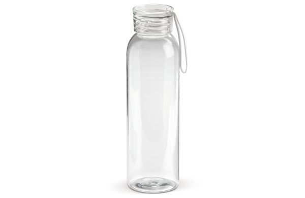 Trinkflasche 600ml, transparent weiss