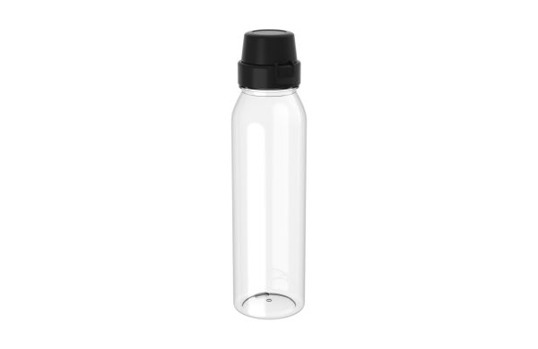 Trinkflasche Active "School", 650 ml, transparent/schwarz