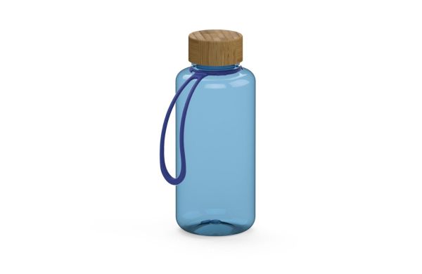 Trinkflasche "Natural", 1,0 l, inkl. Strap, blau/blau