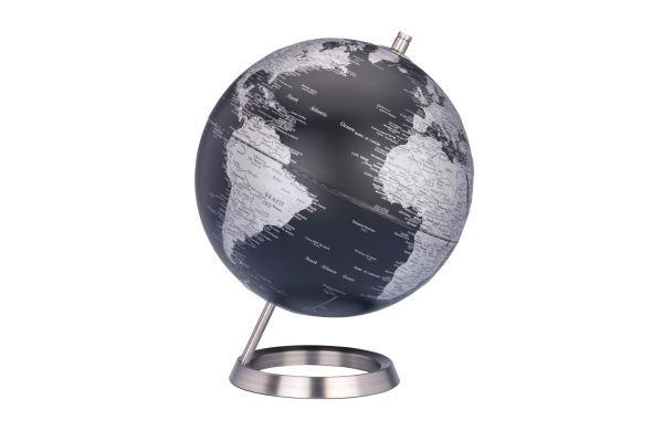 TROIKA-Globus-23-5-GRAD-schwarz-silberfarben