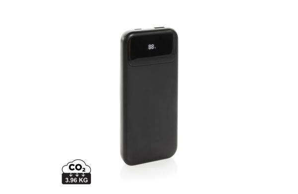 Turbopack 10000mAh Powerbank mit integr. Kabeln aus RCS rABS, schwarz