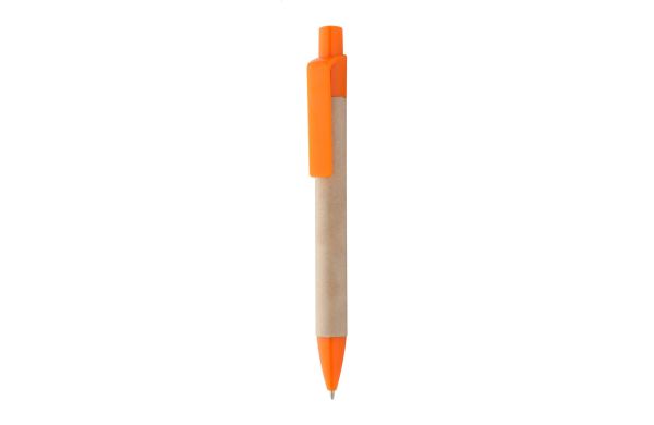 Umweltfreundlicher Kugelschreiber Reflat, natur/orange