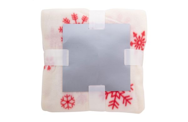 Uppsala Fleecedecke, weiss/rot