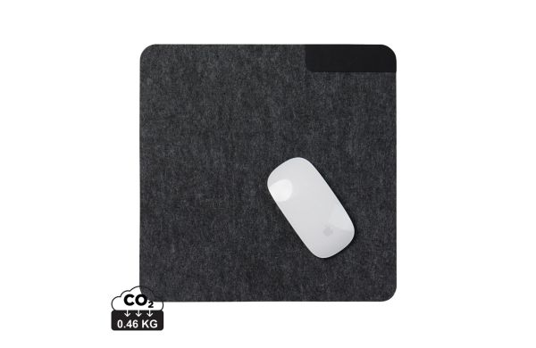VINGA Albon Mauspad aus GRS recyceltem Filz, schwarz