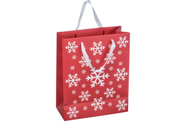 Weihnachtstasche aus Papier groß - rot