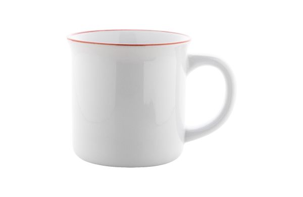 Woodstock Subo Vintage Sublimationstasse, rot/weiss
