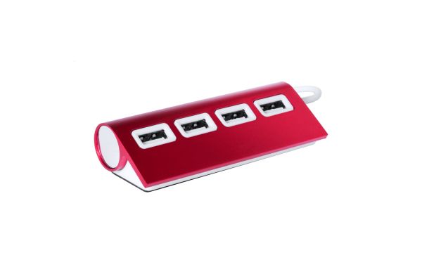 Wudge Usb Hub, rot/weiss