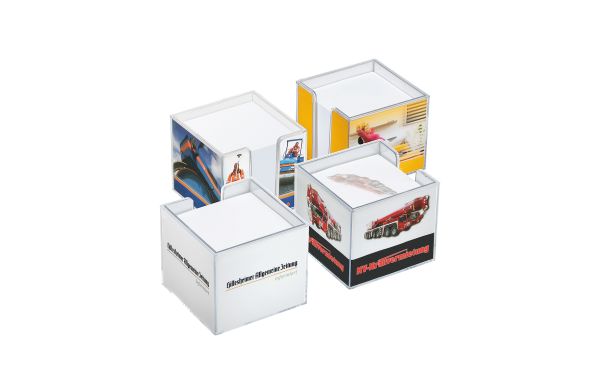 Notitiebakje "Sigma", dubbelwandig, met inlegvel