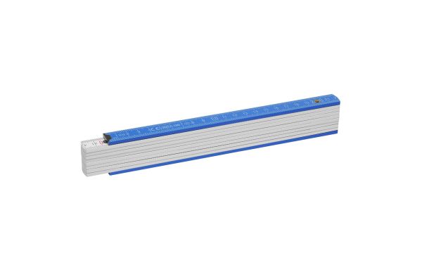 Zollstock Holz Colour_ weiß-blau