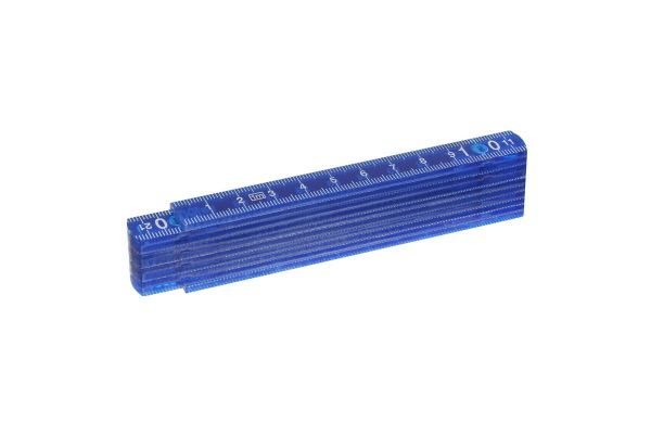 Zollstock Kunstoff_ midi_ blau-transparent