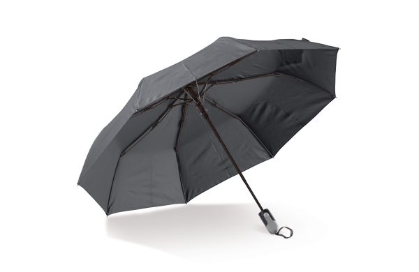 Zusammenfaltbarer 22” Regenschirm mit automatischer Öffnung, schwarz