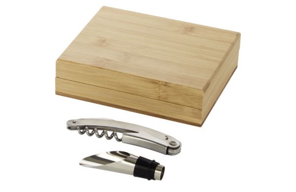 Merlou 2-teiliges Weinset - natur, silber 