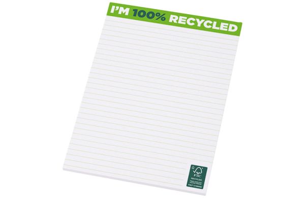 Desk-Mate® A5 recycelter Notizblock - weiss 