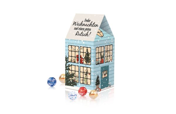 Adventskalender-Haus XL Lindt Inlay aus 100% recyceltem Material