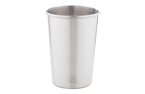 Becher aus recyceltem Edelstahl Redisha Mono, silber