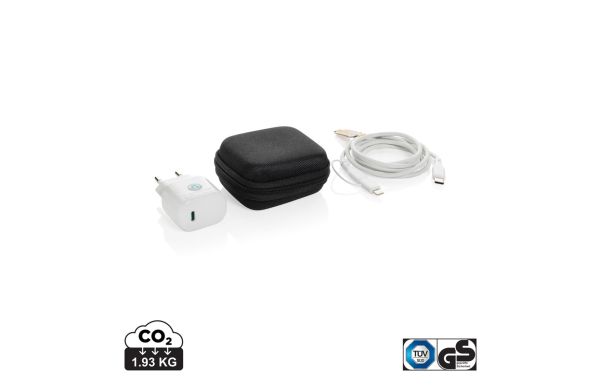 Boost 2-tlg. 20W Type-C Ladeset aus RCS recyceltem PET, schwarz