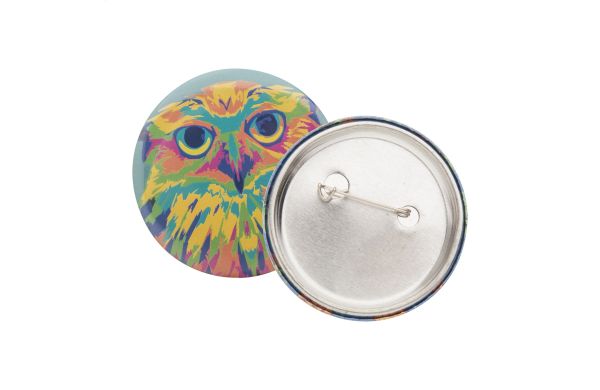 Button-Anstecker PinBadge Mini, Weiss