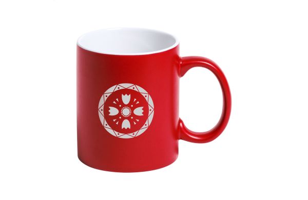 Covory Tasse, rot/weiss