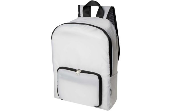 EcoFold faltbarer RPET Rucksack 15 L, weiss