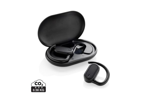Fitsound TWS-Ohrhörer aus RCS recyceltem Kunststoff, schwarz