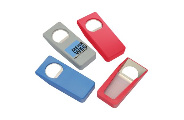 Flaschenöffner Recycling mit Verschluss Alpha_ recycling blau