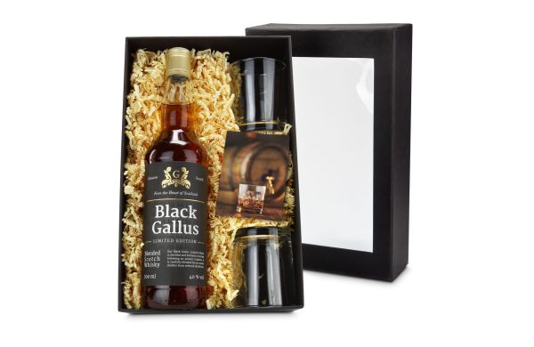 Geschenkset: Zwarte Gallus whisky