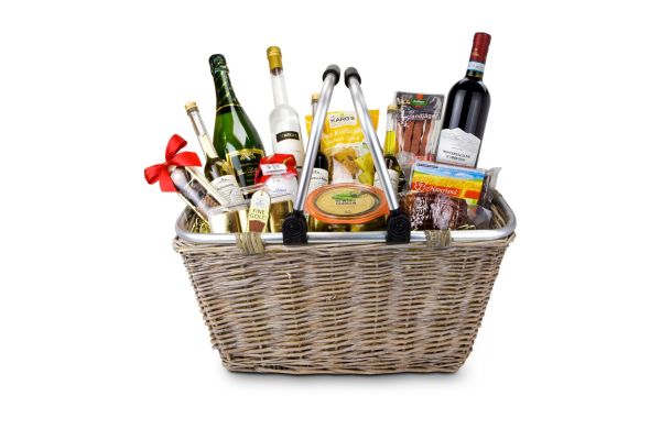 Geschenkset: Geschenkkorf XXL - Winkelmand met 14 heerlijke producten