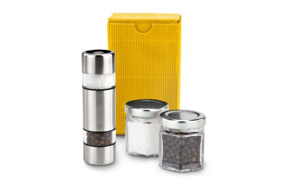 Geschenkset: Zout & Peper in miniformaat, gele verpakking