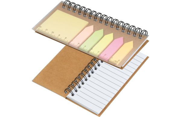 Haftnotiz-Set-mit-Spiralblock-beige