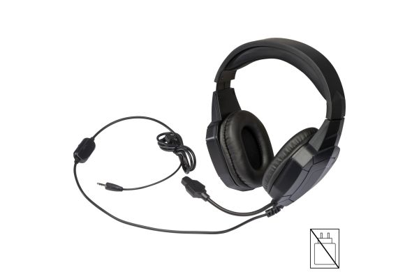 Headset mit Mikrofon - schwarz