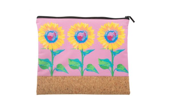Individuelle Kosmetiktasche CreaBeauty Cork L, schwarz/natur