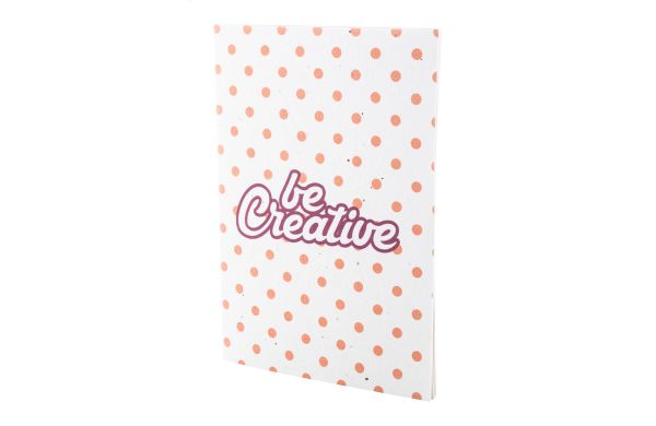 individuelles Saatpapier-Notizbuch CreaNote A5 Seed, weiß