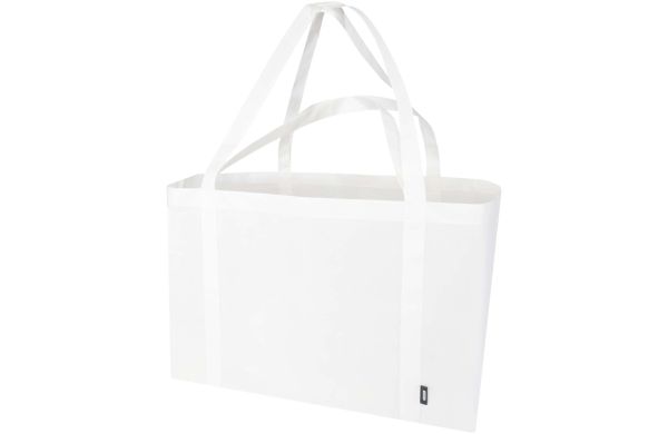 Jumbo Extra große Tragetasche aus recyceltem GRS Non Woven 65 L, weiss