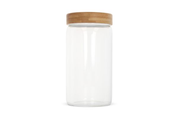 Kanister Glas & Bambus 1200ml, transparent