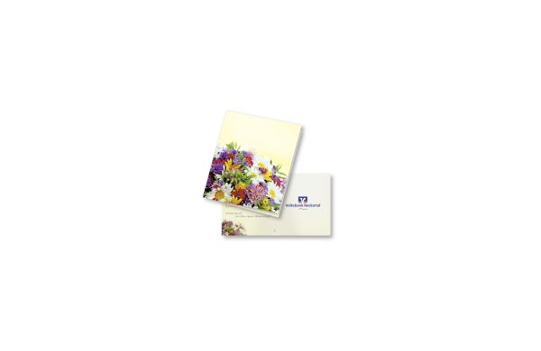 Klappkärtchen Bunte Blumenwelt, bunte Blumenmischung