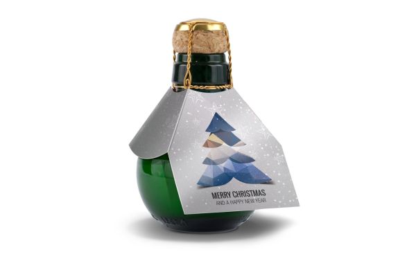 Geschenkset: Kleinste Sektflasche: Merry Christmas