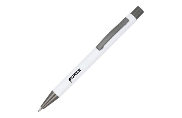 Kugelschreiber New York Soft Touch R-AL blaue Tinte, weiss