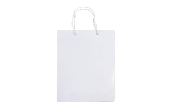 Laminierte Papiertasche, mittel, weiss