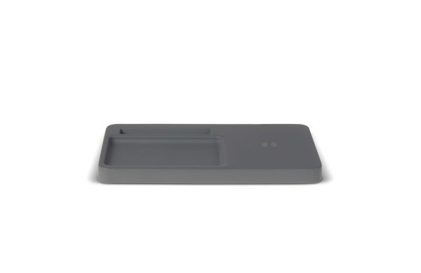 Limestone Desk organizer with wireless charger 5W, grau