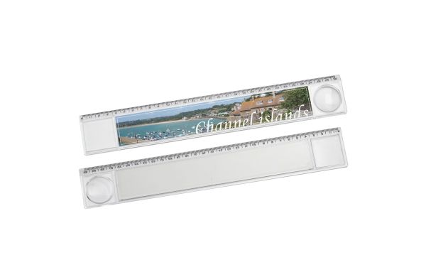 Liniaal met vergrootglas, 30 cm