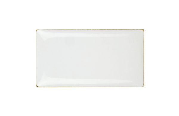 Metall Pin rechteckig 26x14mm, gold satin