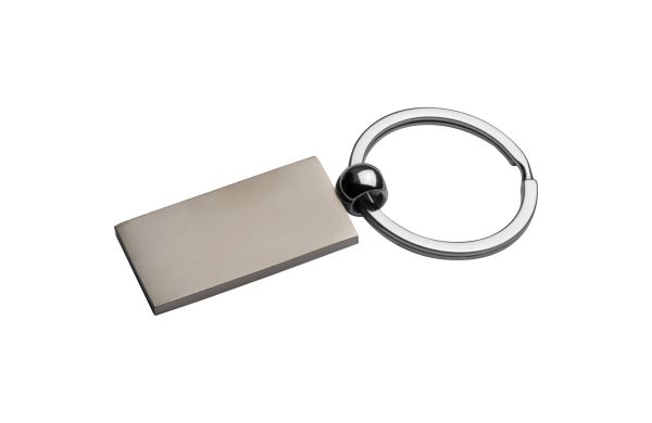 Metalen sleutelhanger, rechthoekig
