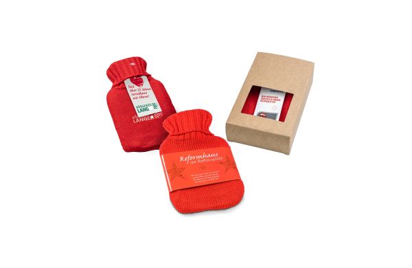 Mini warmwaterkruik, banderol