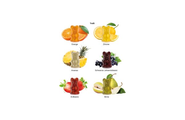 Mini zakje 12 g Trolli vegan fruitgummi beertjes