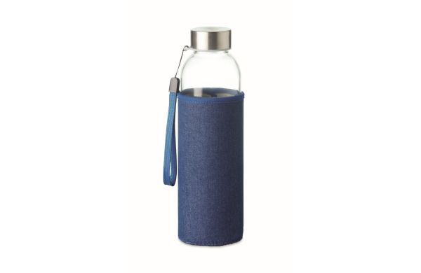 UTAH DENIM Trinkflasche Glas 500ml - blau