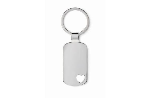 CORAZON Schlüsselring Herz - silber matt